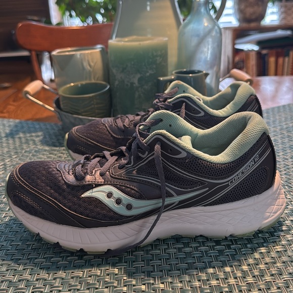 Saucony Womens Cohesion 12 S10471-17 Aqua Blue Athletic Running Shoes Size US 9 - Picture 3 of 6